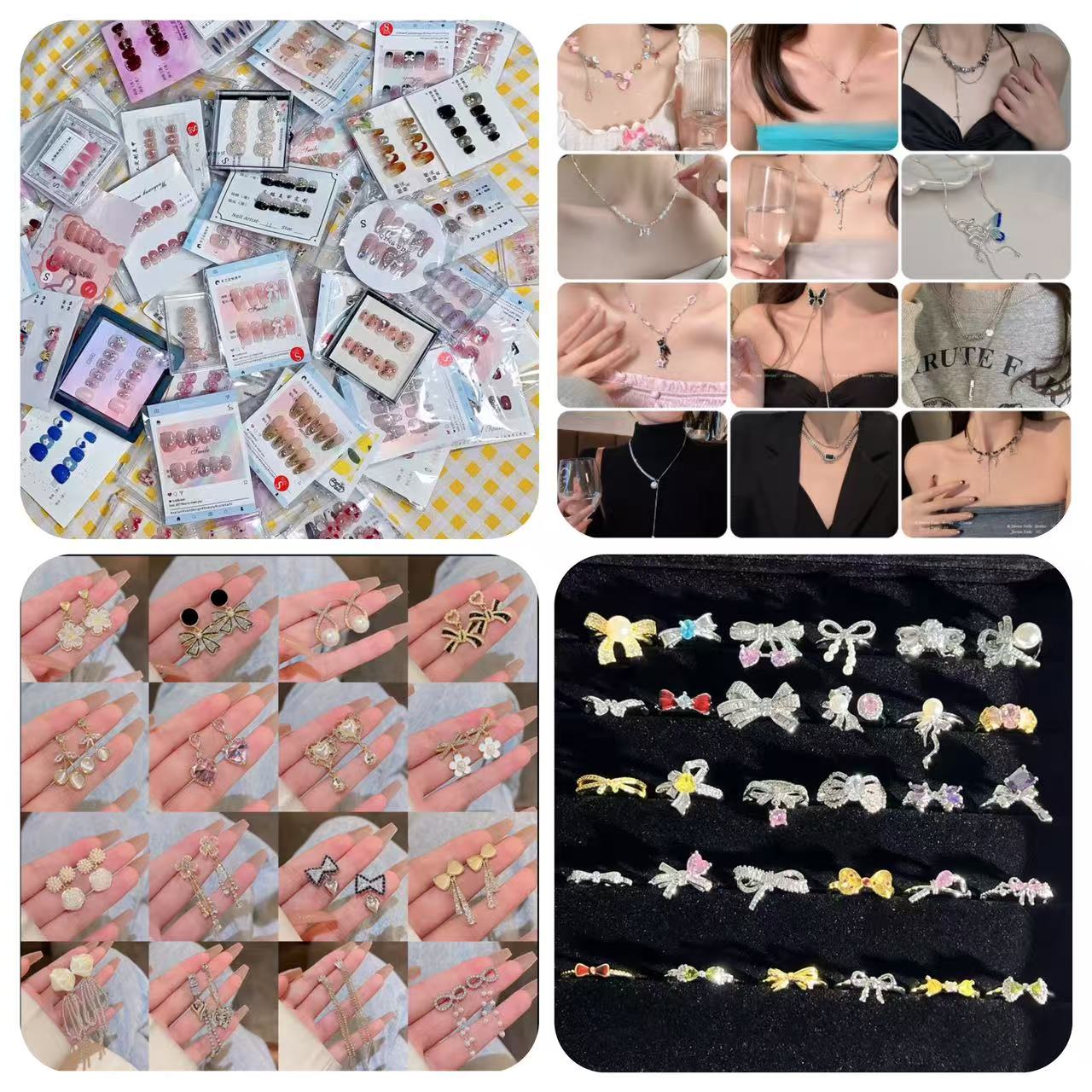 D.【 Mia 】Necklace · Nails · Earring · Ring Lucky bags (arrive about 7-12 days)