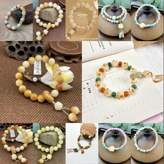 Z.【 Daisy】Natural poojina bracelet Bodhi bracelet    (arrive about 7-12 days)