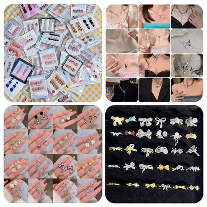 D.【 Mia 】Necklace   ·  Nails   ·  Earring  ·  Ring   Lucky  bags    (arrive about 7-12 days)