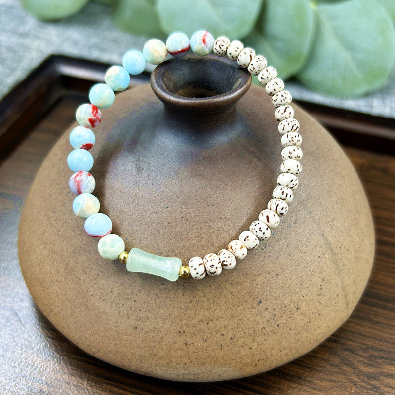 Natural poojina bracelet Bodhi bracelet - 【LiLy】  (arrive about 7-12 days)