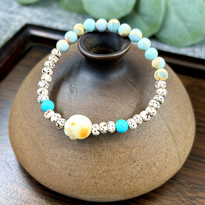 Natural poojina bracelet Bodhi bracelet - 【LiLy】  (arrive about 7-12 days)