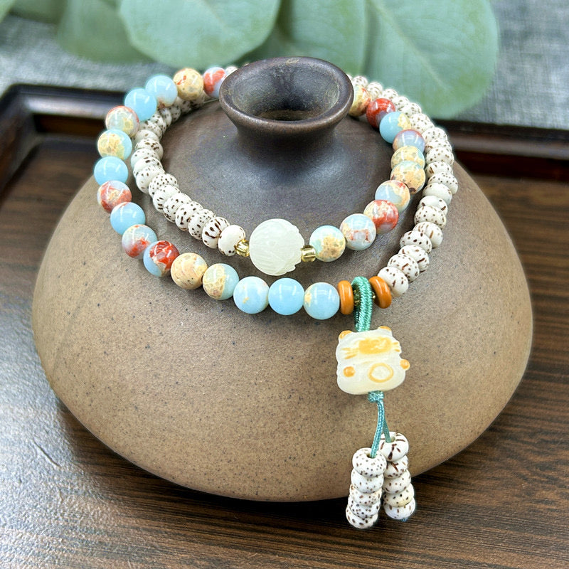 Natural poojina bracelet Bodhi bracelet - Lydia  (arrive about 7-12 days)