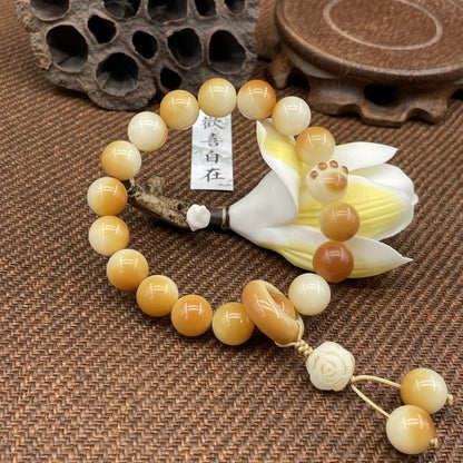 Natural poojina bracelet Bodhi bracelet - Lydia  (arrive about 7-12 days)