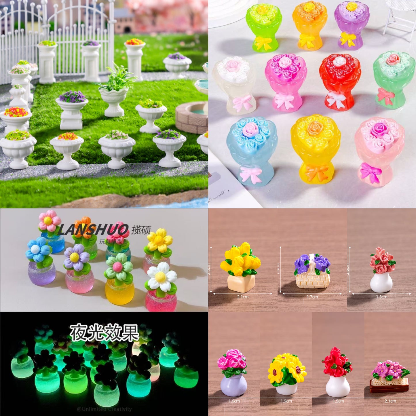 【Mia】Various flowers Carving 10 colours card Lucky bags  (arrive about 7-12 days)